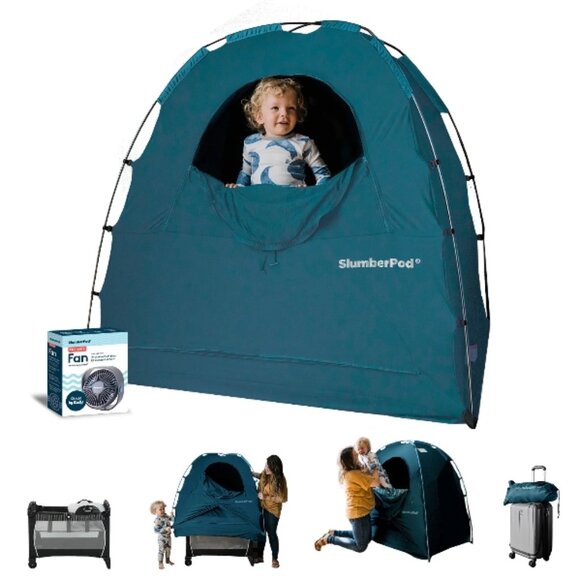 Teal SlumberPod Privacy Blackout Canopy Travel Sleep Space - Picture 1 of 10